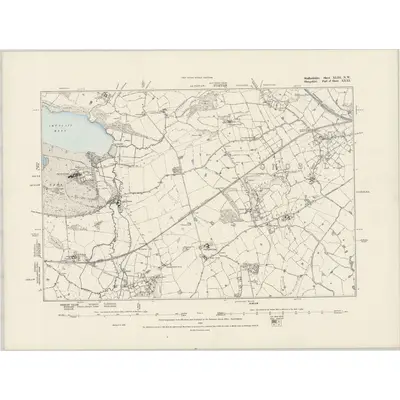 1880 Map of Staffordshire XLIII.NW, 1888 Print