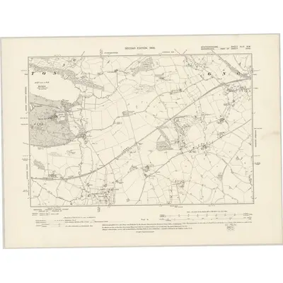 1900 Map of Staffordshire XLIII.NW, 1903 Print