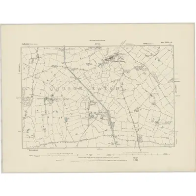 1880 Map of Staffordshire XLIII.SE, 1884 Print