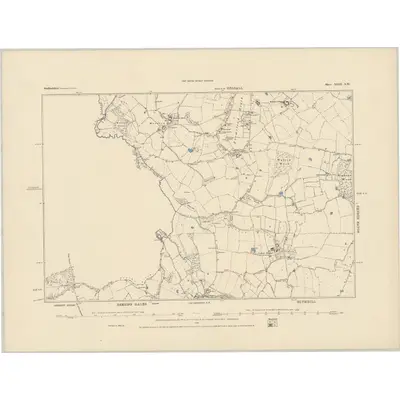1880 Map of Staffordshire XLIII.SW, 1884 Print