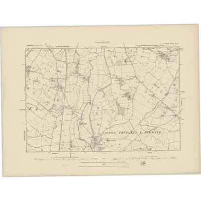 1884 Map of Staffordshire XLIV.NE, 1886 Print