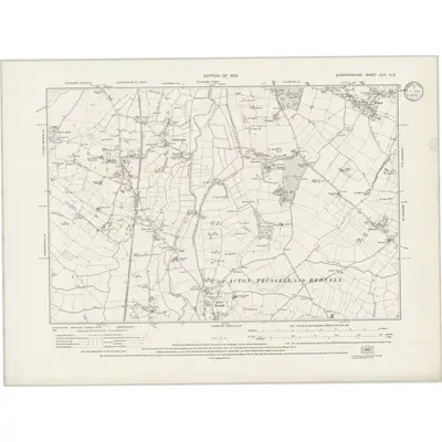 1921 Map of Staffordshire XLIV.NE, 1924 Print