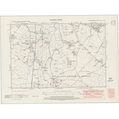 1938 Map of Staffordshire XLIV.NE, 1947 Print