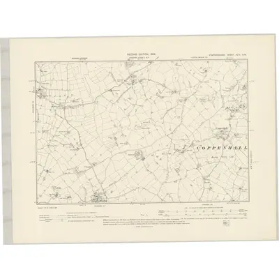 1900 Map of Staffordshire XLIV.NW, 1902 Print