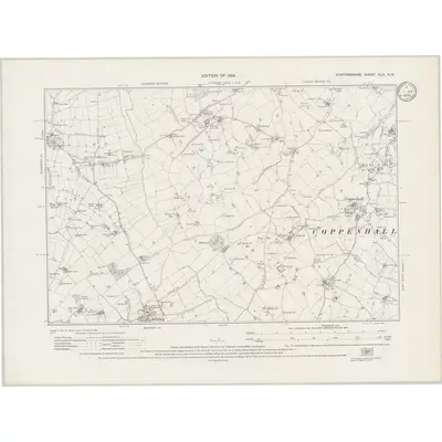 1921 Map of Staffordshire XLIV.NW, 1924 Print