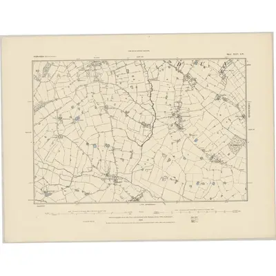 1881 Map of Staffordshire XLIV.SW, 1884 Print