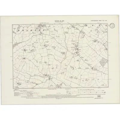 1921 Map of Staffordshire XLIV.SW, 1924 Print