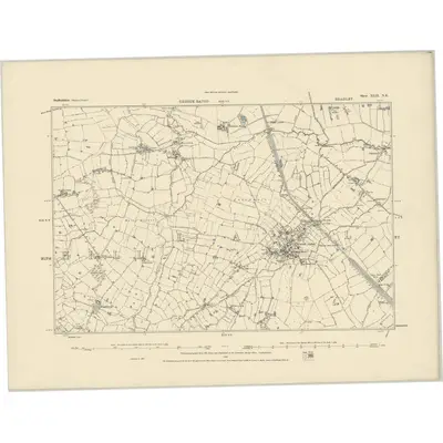 1882 Map of Staffordshire XLIX.NE, 1884 Print