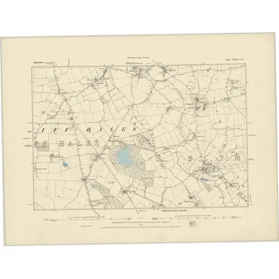1880 Map of Staffordshire XLIX.NW, 1884 Print