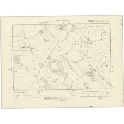 1900 Map of Staffordshire XLIX.NW, 1903 Print