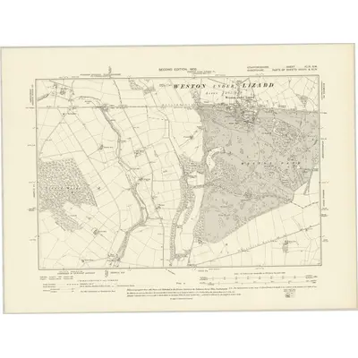 1900 Map of Staffordshire XLIX.SW, 1903 Print