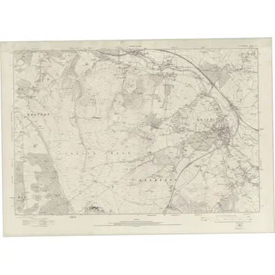1921 Map of Staffordshire XLV, 1924 Print