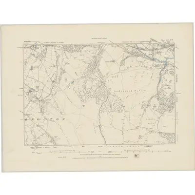 1880 Map of Staffordshire XLV.NW, 1884 Print