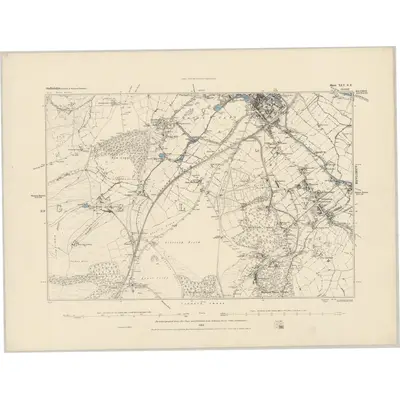 1882 Map of Staffordshire XLV.SE, 1885 Print