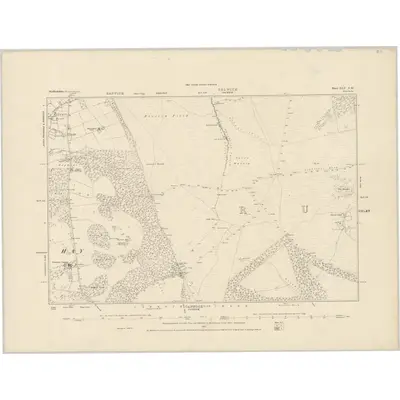1880 Map of Staffordshire XLV.SW, 1883 Print