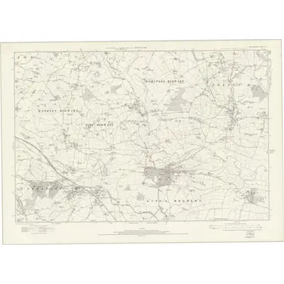 1921 Map of Staffordshire XLVI, 1924 Print