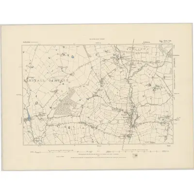 1881 Map of Staffordshire XLVI.NE, 1884 Print