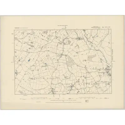 1881 Map of Staffordshire XLVI.NW, 1884 Print