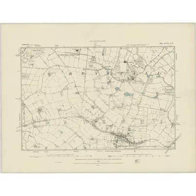 1882 Map of Staffordshire XLVII.NW, 1884 Print