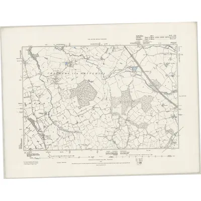 1875 Map of Staffordshire XVI.NE, 1889 Print