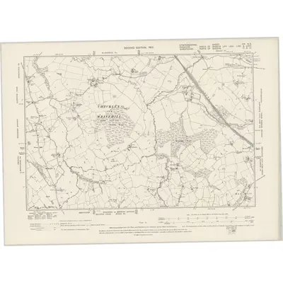 1898 Map of Staffordshire XVI.NE, 1901 Print