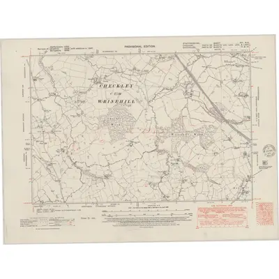 1947 Map of Staffordshire XVI.NE, 1951 Print