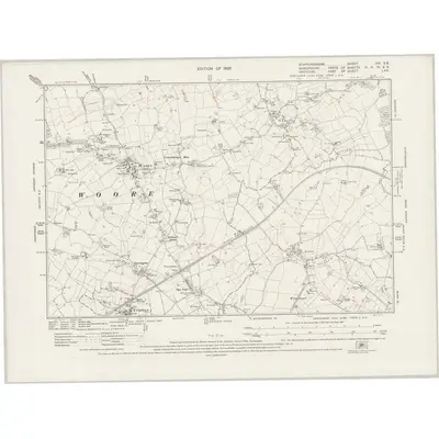 1922 Map of Staffordshire XVI.SE, 1926 Print