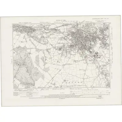 1922 Map of Staffordshire XVII.NE, 1926 Print