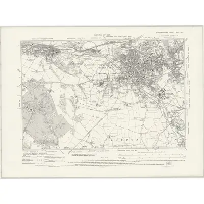 1922 Map of Staffordshire XVII.NE, 1931 Print
