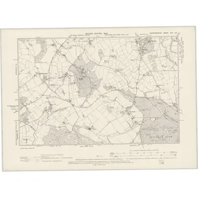1898 Map of Staffordshire XVII.SE, 1900 Print