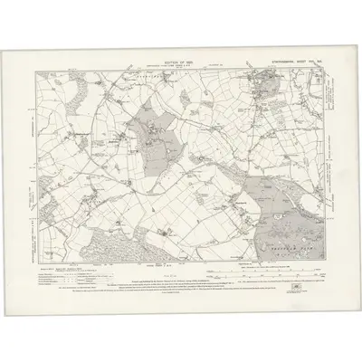 1922 Map of Staffordshire XVII.SE, 1925 Print