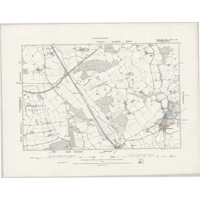 1876 Map of Staffordshire XVII.SW, 1889 Print