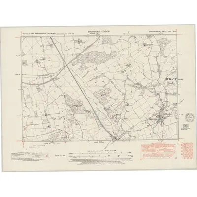 1945 Map of Staffordshire XVII.SW, 1951 Print