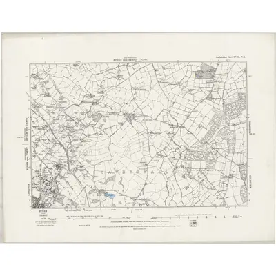 1877 Map of Staffordshire XVIII.NE, 1889 Print
