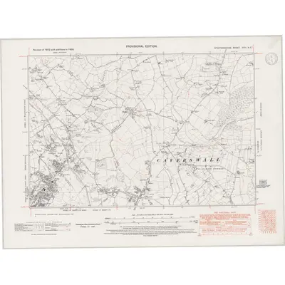 1938 Map of Staffordshire XVIII.NE, 1947 Print