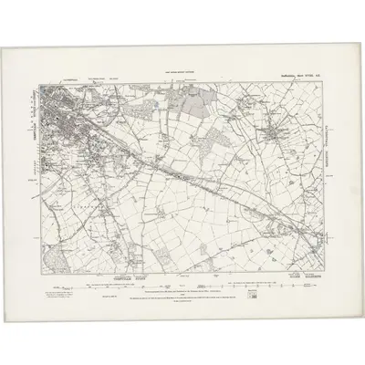 1877 Map of Staffordshire XVIII.SE, 1889 Print