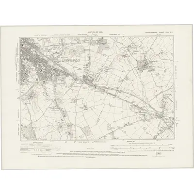 1922 Map of Staffordshire XVIII.SE, 1925 Print