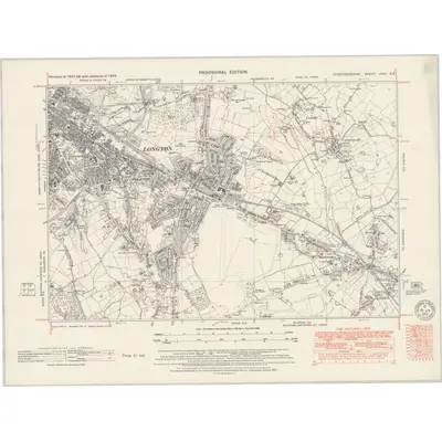 1945 Map of Staffordshire XVIII.SE, 1951 Print