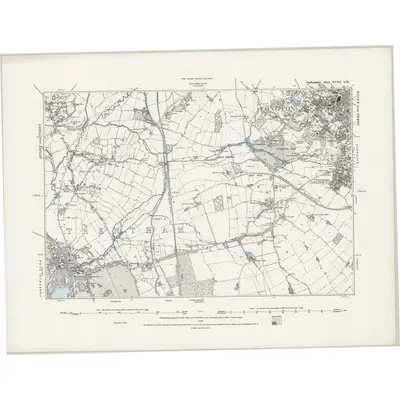 1877 Map of Staffordshire XVIII.SW, 1889 Print
