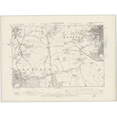 1898 Map of Staffordshire XVIII.SW, 1901 Print
