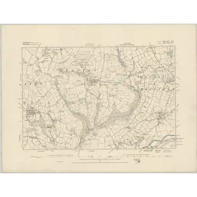 1880 Map of Staffordshire XX.NE, 1885 Print