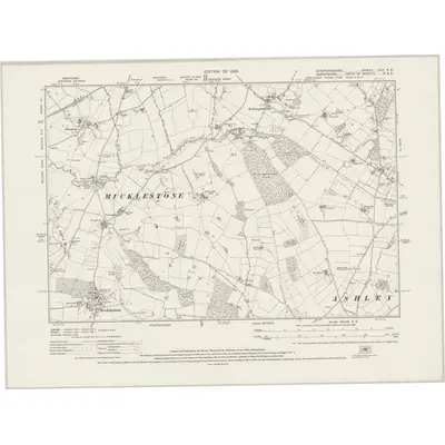 1922 Map of Staffordshire XXII.NE, 1925 Print