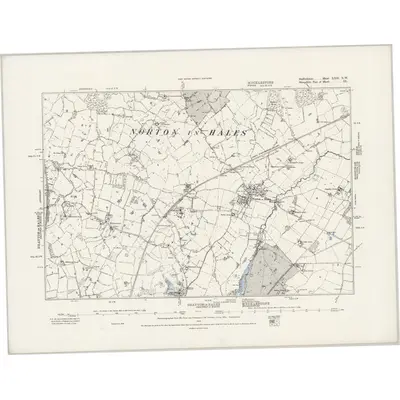 1879 Map of Staffordshire XXII.NW, 1889 Print