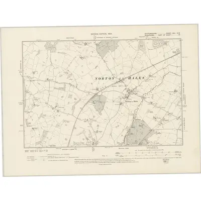 1898 Map of Staffordshire XXII.NW, 1903 Print