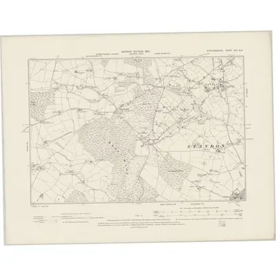 1900 Map of Staffordshire XXII.SE, 1901 Print