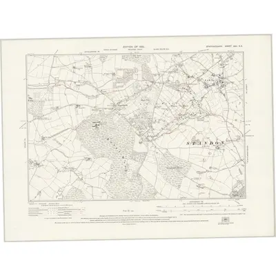 1922 Map of Staffordshire XXII.SE, 1925 Print