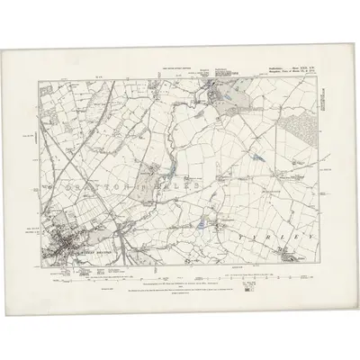1879 Map of Staffordshire XXII.SW, 1889 Print