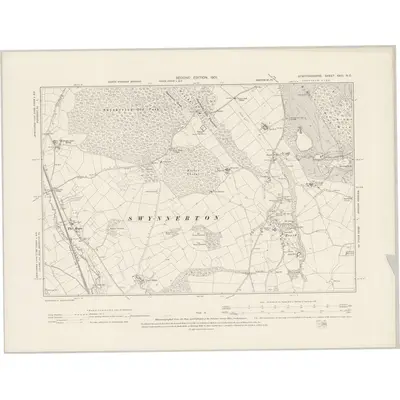 1898 Map of Staffordshire XXIII.NE, 1901 Print