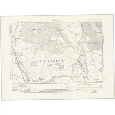 1922 Map of Staffordshire XXIII.NE, 1925 Print