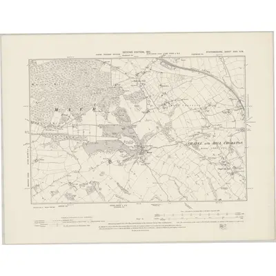 1898 Map of Staffordshire XXIII.NW, 1901 Print